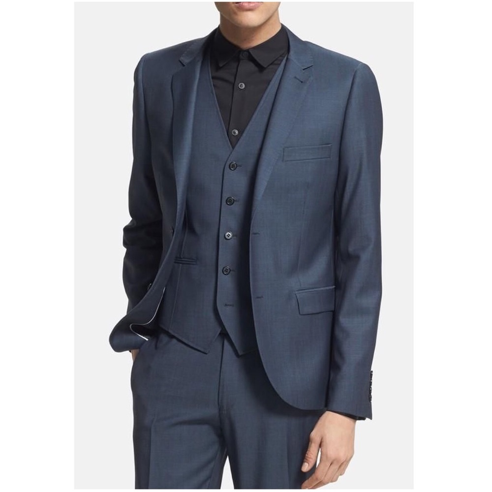 Topman Slim Men’s Sportcoat Jacket Navy 40R